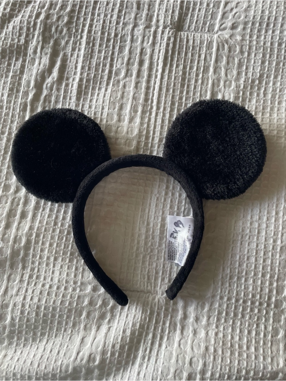 Disney Parks Black Plush Mickey Mouse Ear Headband - Picture 2 of 4